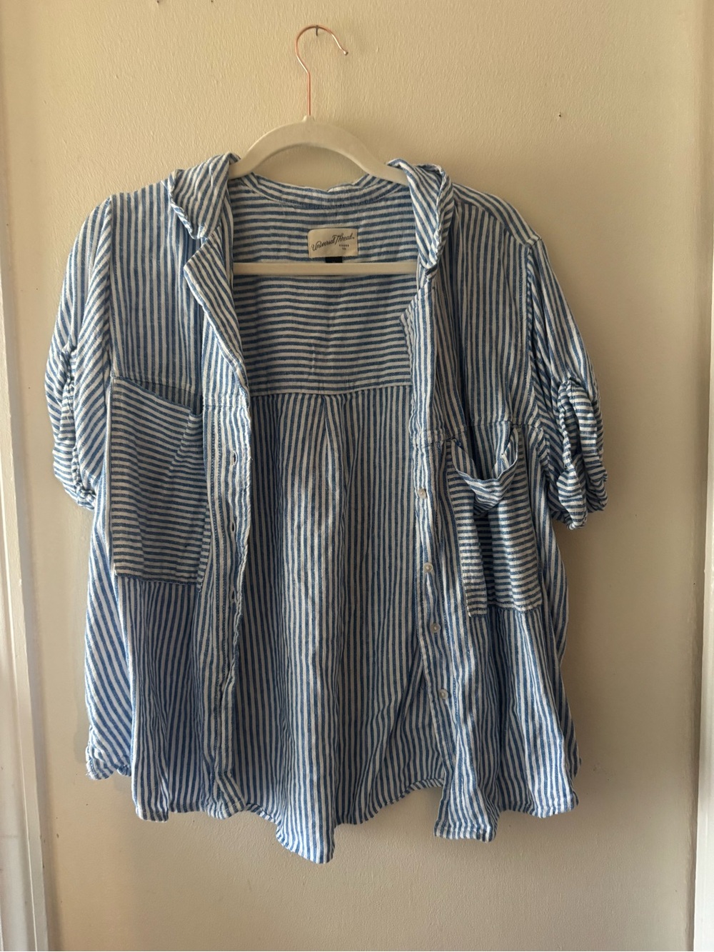 Universal Thread Blue and White Striped Shirt